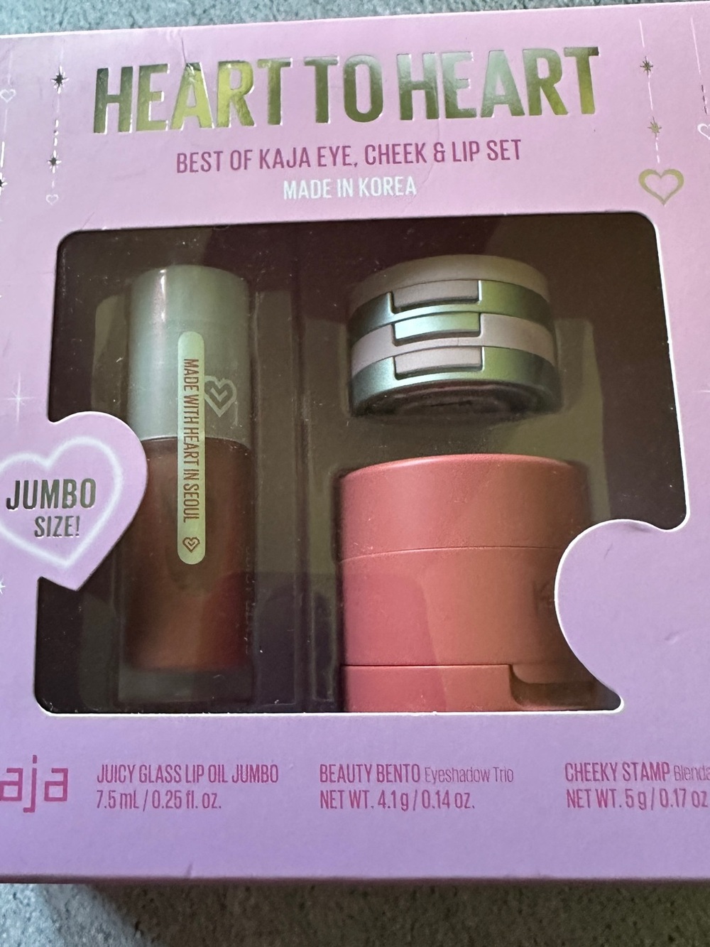 Limited-edition Heart to Heart: Best of Kaja Eye, Cheek & Lip Set Sealed New LTD